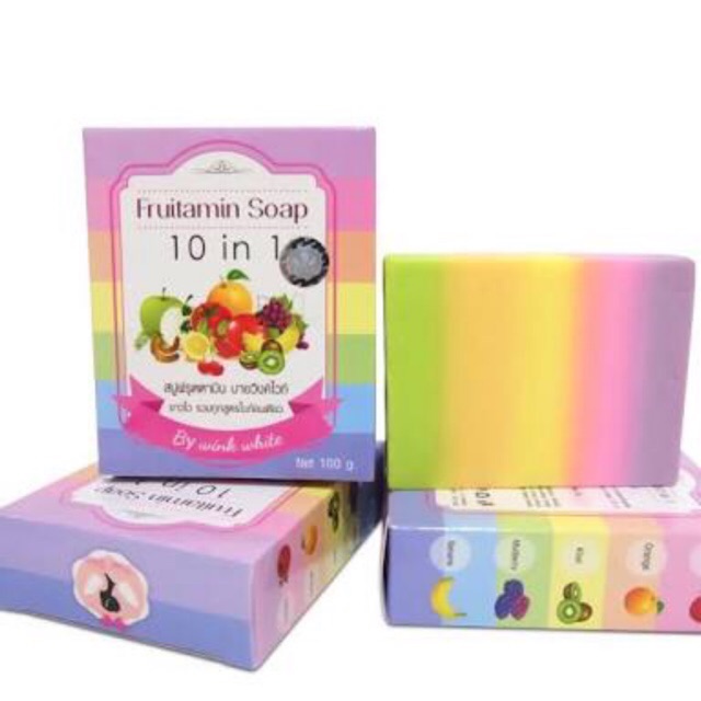 [ SAlE ] [ versi original ] fruitamin lulur banci thailand || lulur garam fruitamin sale !!!! fruitamin soap original - sabun pelangi - rainbow soap