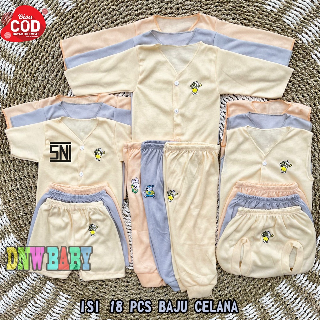 PROMO 7.7 18 PCS Baju Bayi Celana Bayi Setelan Bayi Baju Bayi Newborn SERIES FASTEL Baju Bayi Baru Lahir Baju Bayi Kekinian DNW BABY