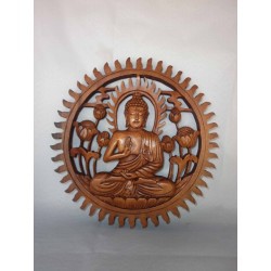 Ukiran Bali Pandil Kayu Buda 30cm