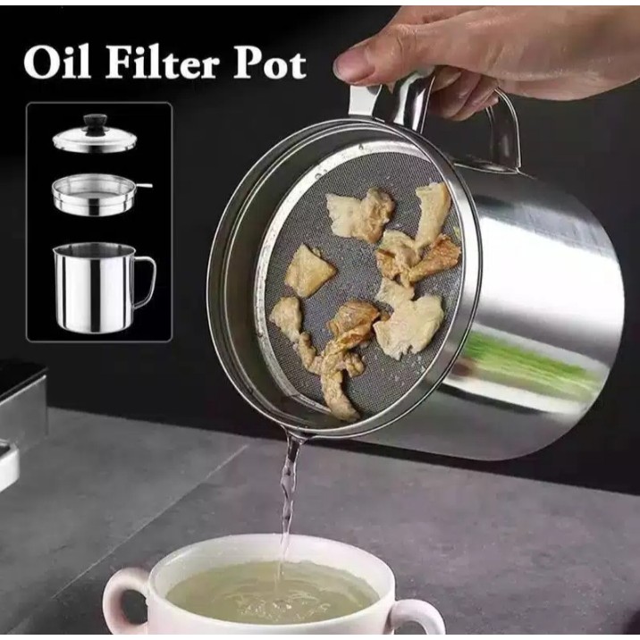 Oil Pot/Saringan Minyak Goreng/Tempat Minyak Goreng/Tempat Minyak Goreng Murah COD