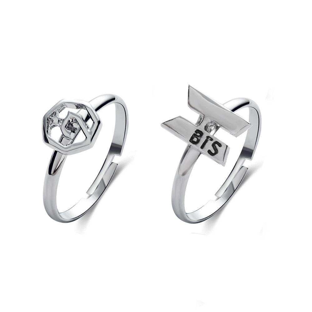 Cincin Jari Adjustable Desain Bunga BTS Untuk Wanita