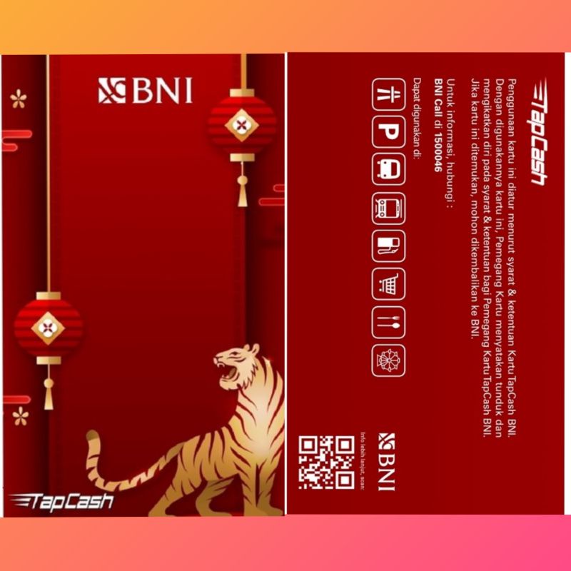 Tapcash BNI Imlek / Chinese New Year 2022 - Red Tiger /Like eMoney eTOLL Flazz or Brizzi