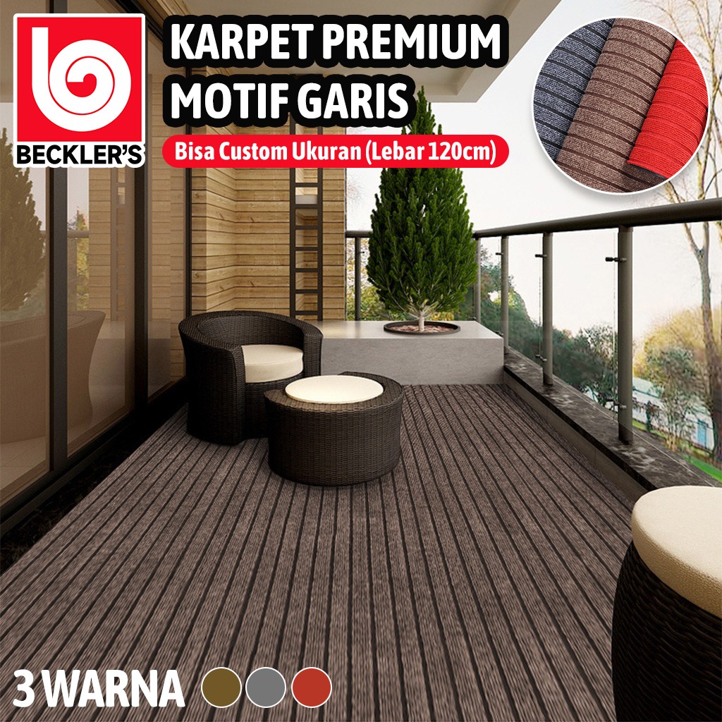 Keset Lantai Premium Motif Garis Bahan Karet PVC 50X120CM Tebal BISA CUSTOM UKURAN