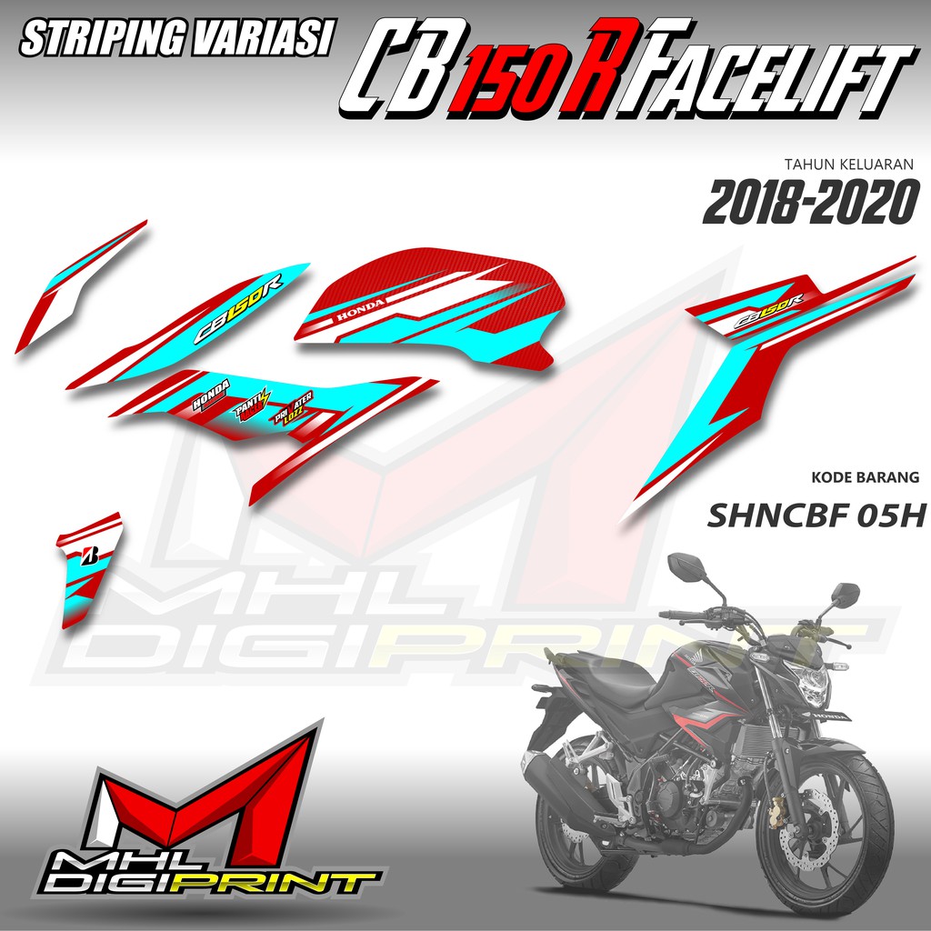 STRIPING VARIASI NEW CB 150R FACELIFT - STIKER NEW CB 150R - SHNCBF 05