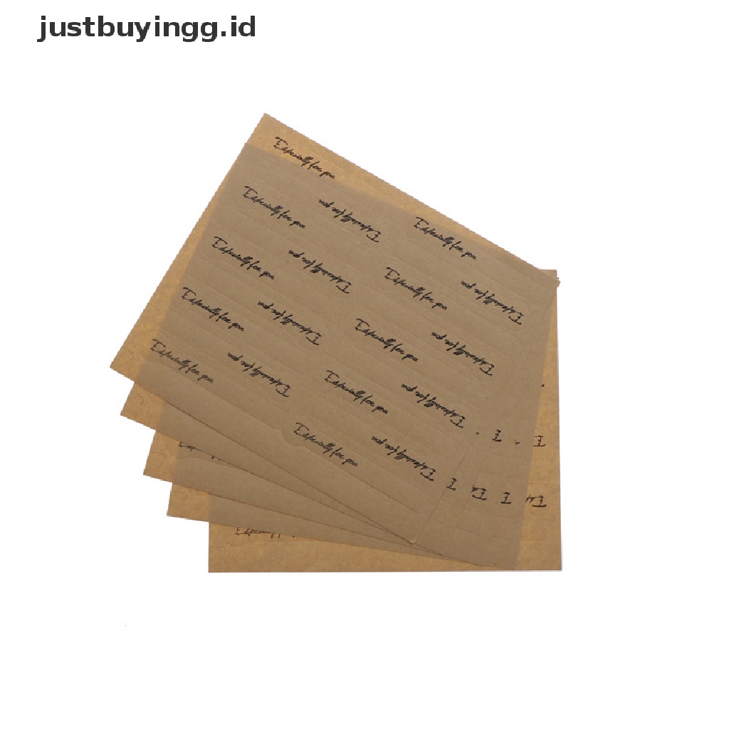 (Justbuyingg.Id) 90pcs Stiker Label Bahan Kertas Kraft Untuk Kemasan Kue / Hadiah