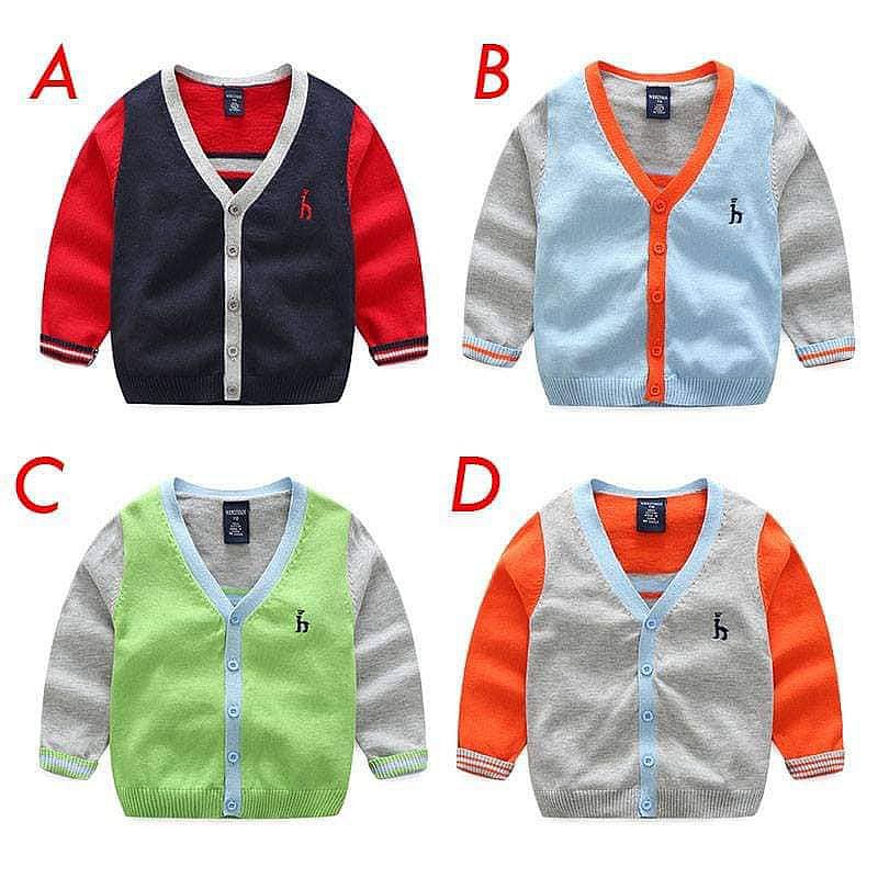 Cardigan Anak Laki-Laki Two Colours Import LBT345