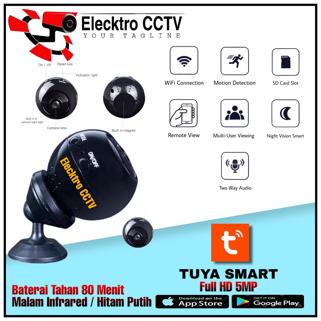 IP Camera Mini SPY Camera Mini Wireless Tuya Smart Mini Camera CCTV Wifi Full HD 5MP