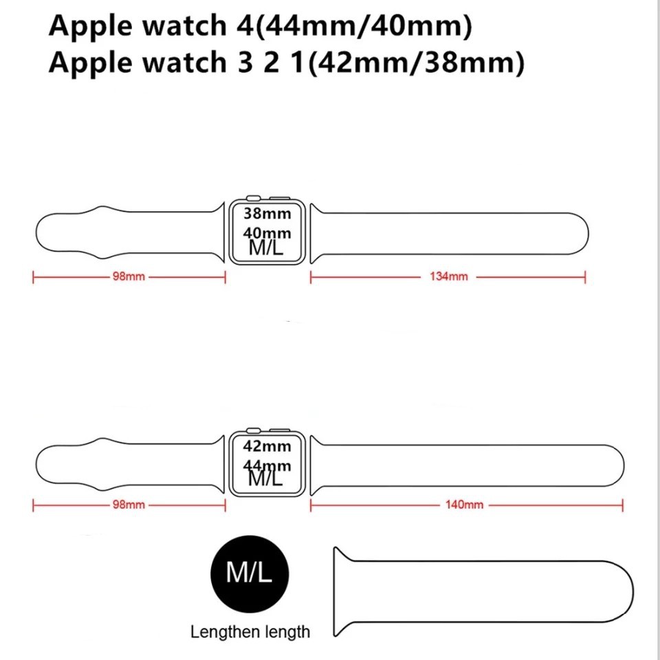 Strap iWatch Nike Sport 38mm / 40mm / 42mm / 44mm - Strap Silicon Sport iWatch Series 1,2,3,4