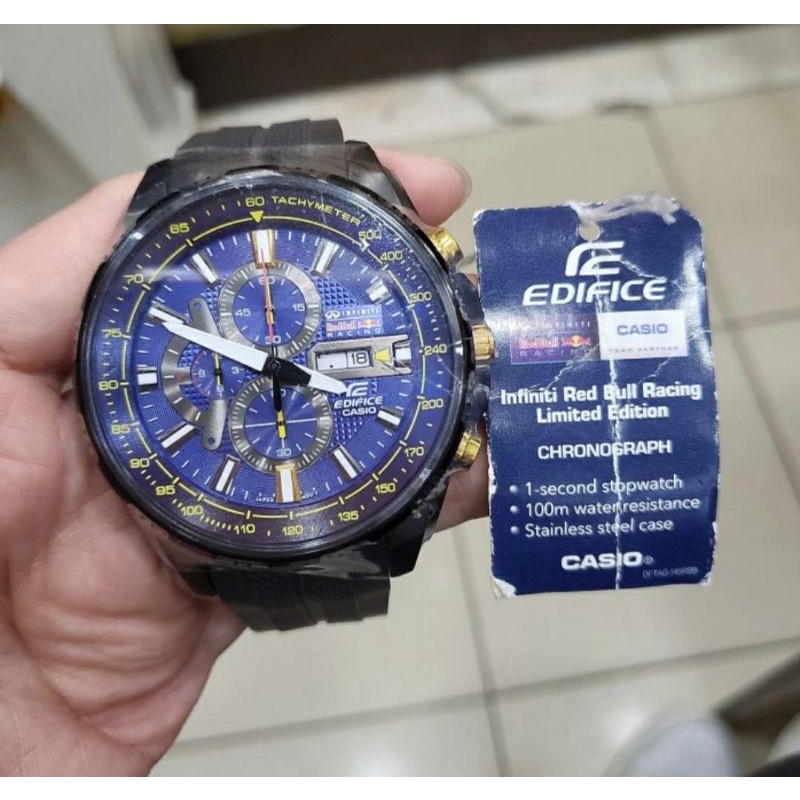 Jam tangan Pria Original Casio Edifice Red Bull Racing