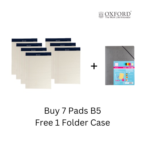 

Legal Pad B5 50'S (Putih) Beli 7 Gratis 1 Folder Case