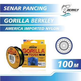 BERKLY Tali Pancing  Berkley Gorilla Tough Senar Pancing Amerika 100m Super Kuat & Tahan Bahan Nilon