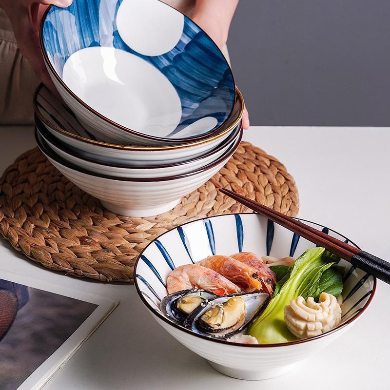 1PC Hand Painted RAMEN Bowl With Japanese Retro Hat