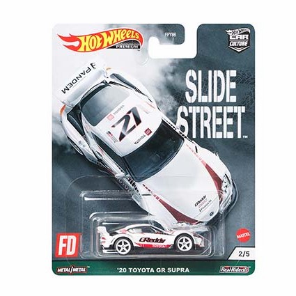 Hot Wheels Premium 20 Toyota GR Supra Slide Street New Arrival