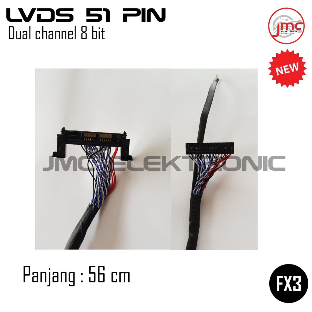 1PCS KABEL LVDS LED 30PIN DAN 51PIN 1 CHANNEL 2 CHANNEL 1CH 2CH 8BIT