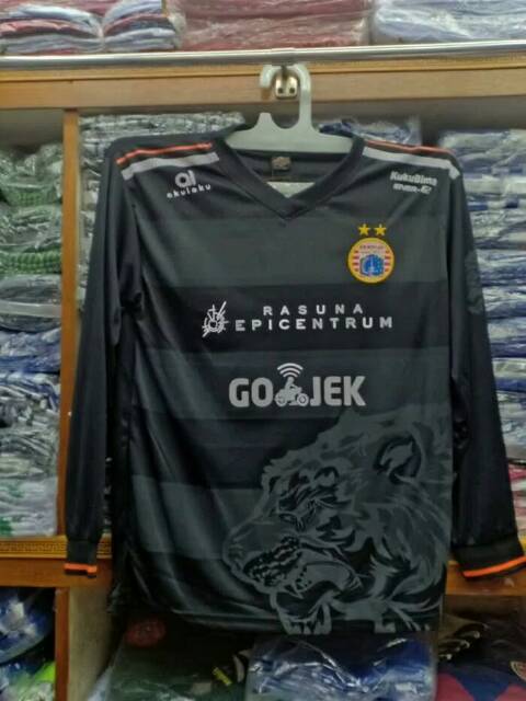 Jersey Persija Hitam Pre Season 2019 Lengan Panjang Terbaru Lokal