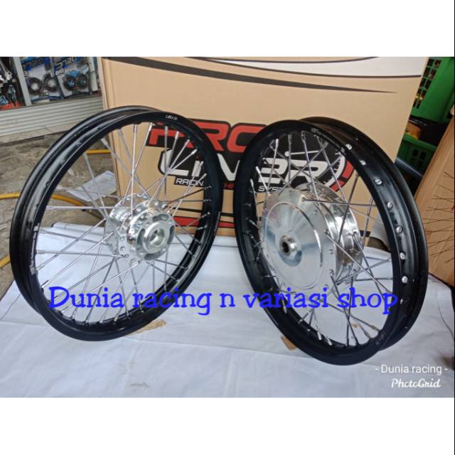 Paketan Velg pelek jari jari Spin Skywave Hayate Skydrive Sky Drive ring 17 Tromol jari sama rakit