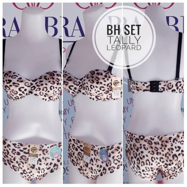 BRA SET TALLY 1/2 - 5 + 2085 L BH SET TALLY CANTIK LEOPARD BAHAN SEAMLESS
