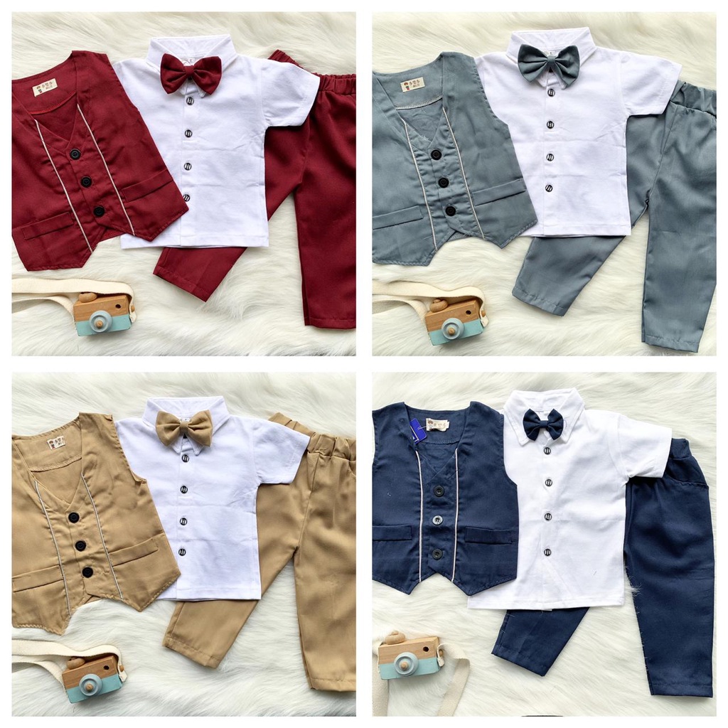 tuxedo anak laki laki 4 5 6 7 tahun (SIZE BESAR 4-7 TAHUN) baby tuxedo set tuxedo bayi baju kondangan cowok jas baby jas kondangan anak  formal