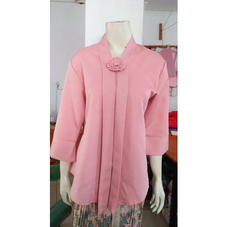 (M92/100) Kebaya floy kutubaru encim kartini termurah busui STD-JUMBO KeroncongBusana-Baby Pink
