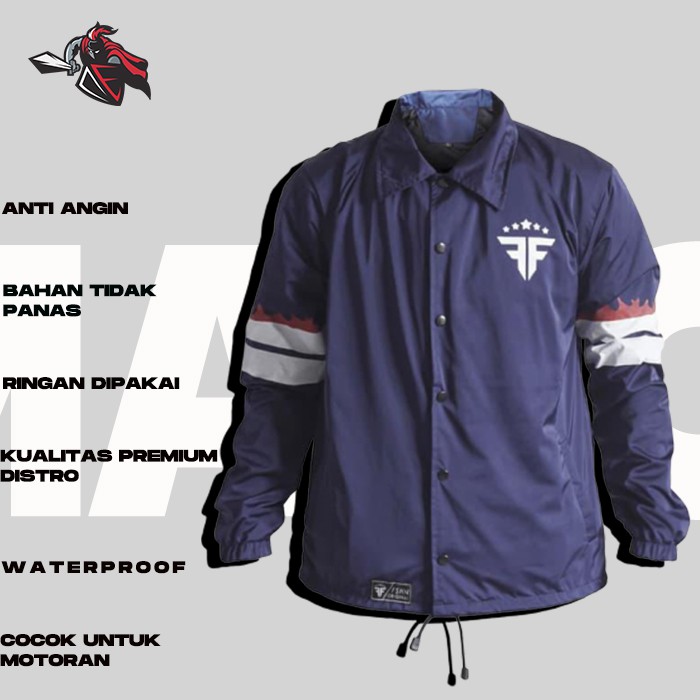 JAKET OUTDOOR HARDCORE COACH FF GUNUNG ZIPPER HOODIE ANTI ANGIN PRIA COWOK D40