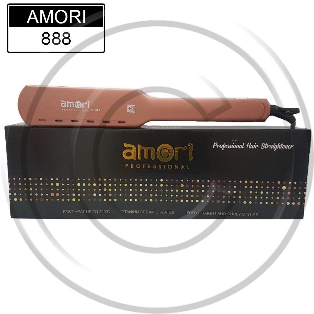 AMORI / AMORI-888 / Catokan Rambut 2in1 Plat Lebar Lurus