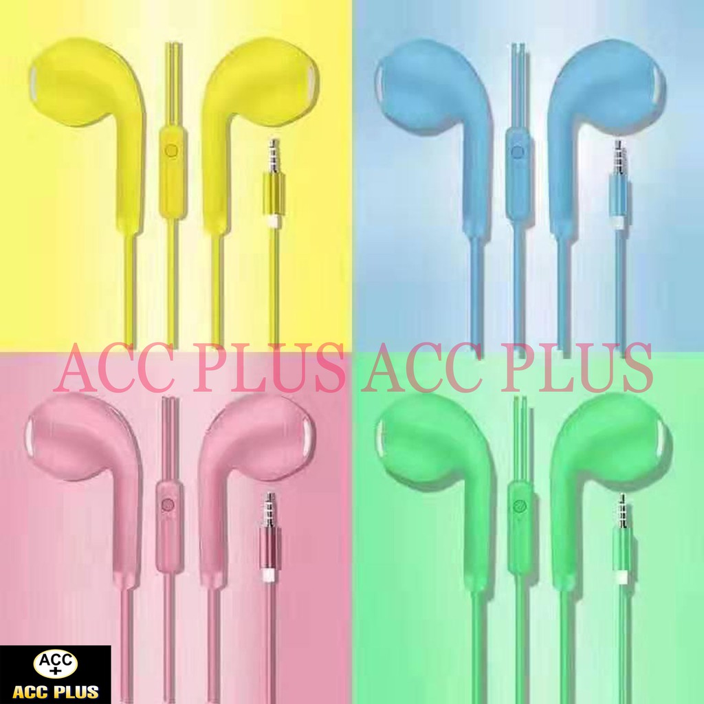 Headset Handsfree Earphone Macaron Tipe U19 Mega Bass With Microphone Murah Berkualitas