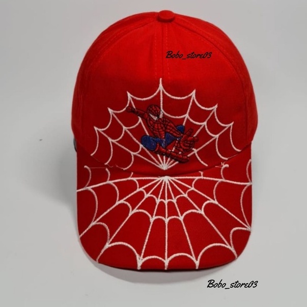 Bobo_store03 Topi Baseball Anak laki laki perempuan Karakter Superhero spiderman Tayo Boboboy hellokitty lol Usia 2 Sampai 8 Tahun Kualitas Terbaik-6