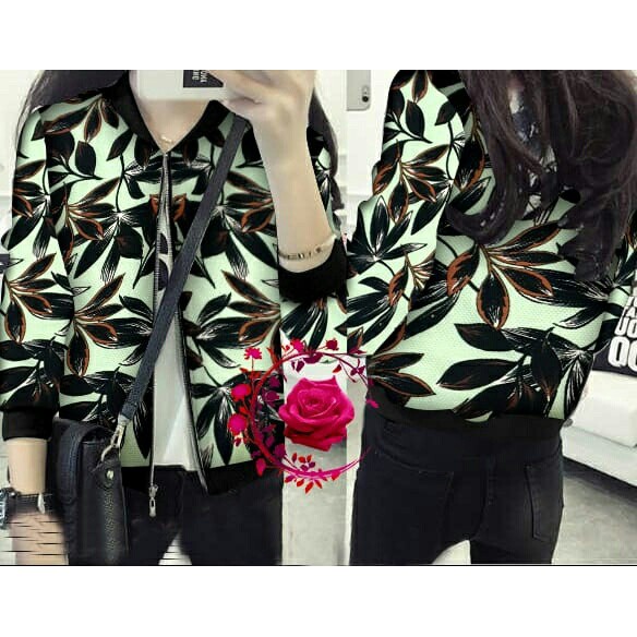 JAKET BOMBER LEAF 5Warna