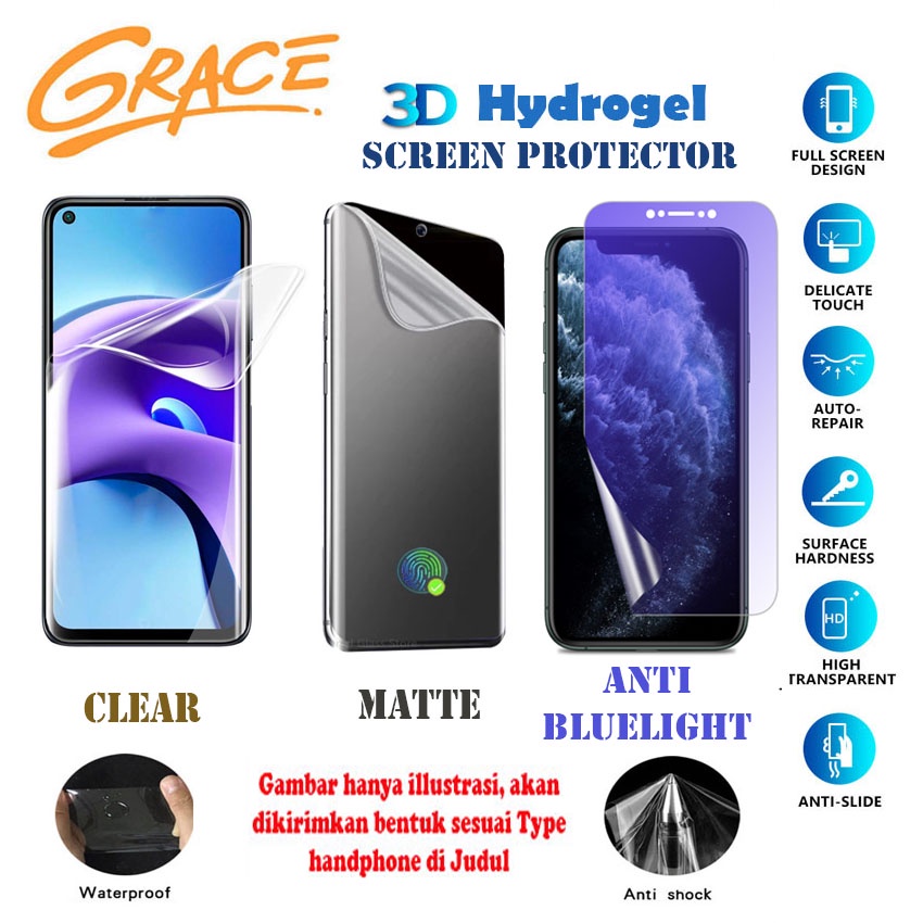 Grace Hydrogel for Sharp Aquos R Compact 2017 - SHV41 - 4.9 inch - Full Screen Protector