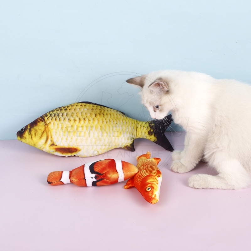 Mainan Kucing Boneka Ikan Catnip Catmint Fish Cat Toys Mainan Hewan