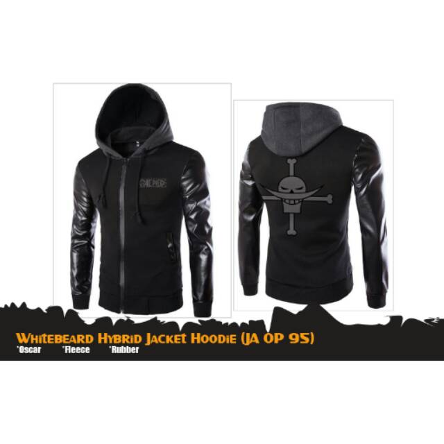 Jaket Anime One Piece Whitebeard Hybrid Jacket Hoodie (JA OP 95)