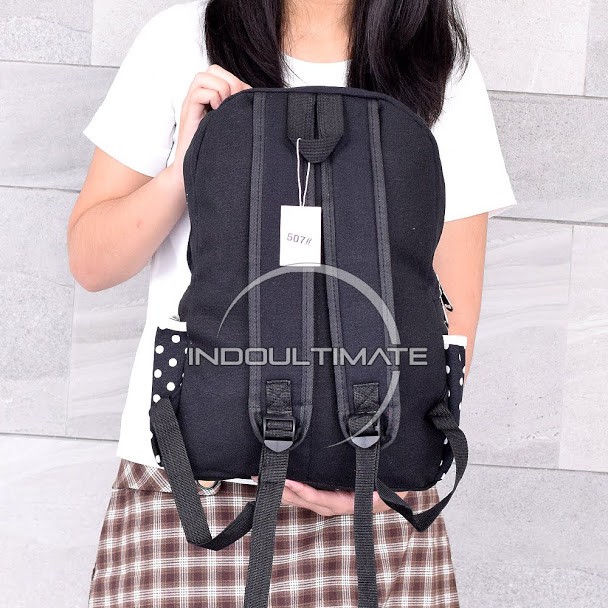 Tas Ransel wanita IM JS-507 Kanvas / Tas Backpack Kanvas Import/ Tas Sekolah Anak /  BACKPACK wanita