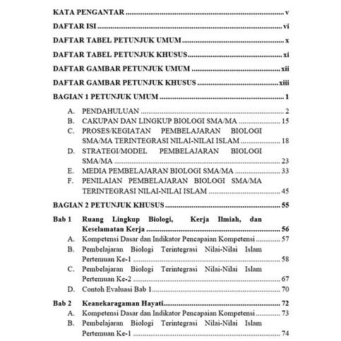 Buku Panduan Guru Biologi Terintegrasi Nilai-Nilai Islam Untuk SMA/MA Kelas X Jailan Sahil Tahun 2021-2