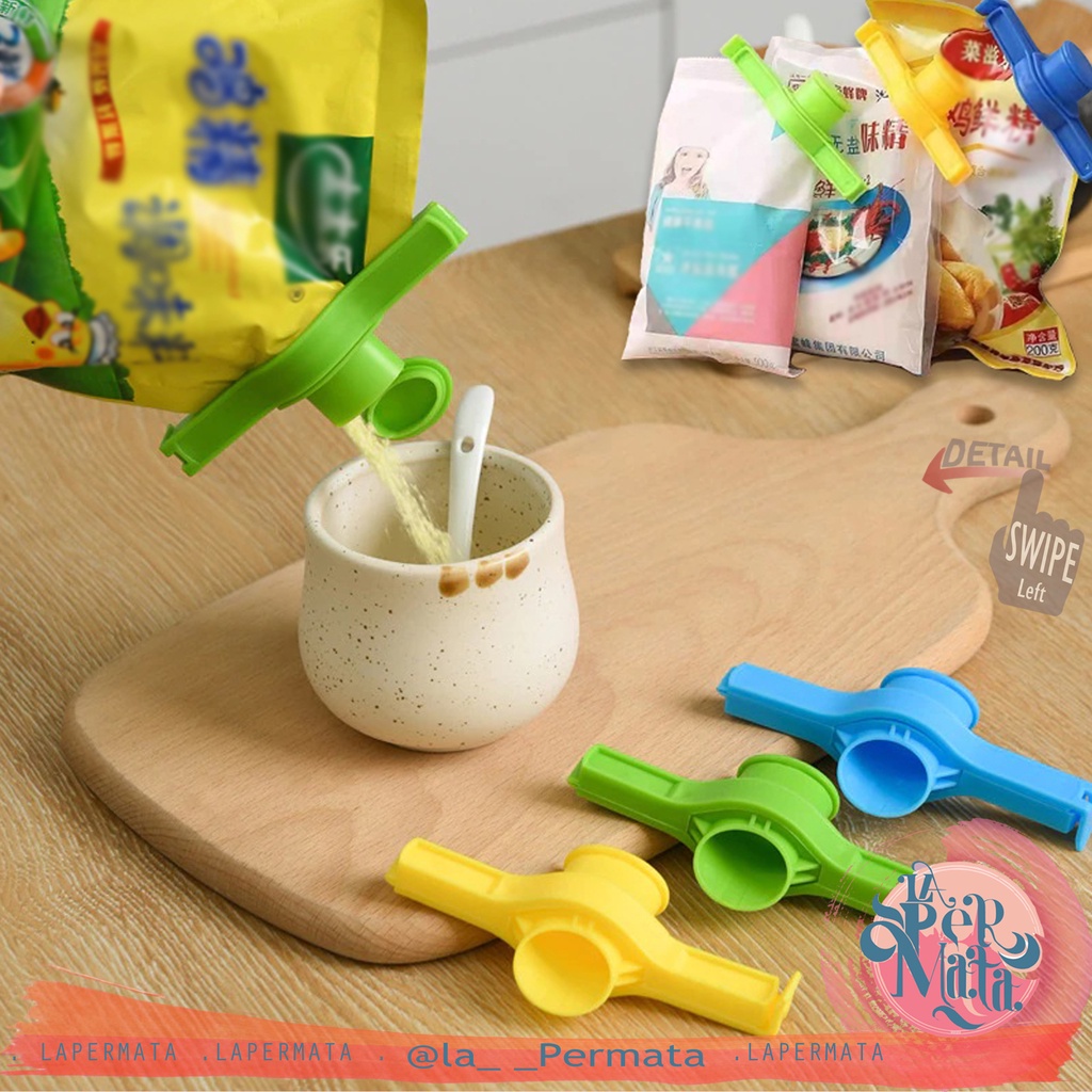 Klip Segel Plastik + CORONG Penutup / Penjepit Kemasan / Snack - LPM Shop