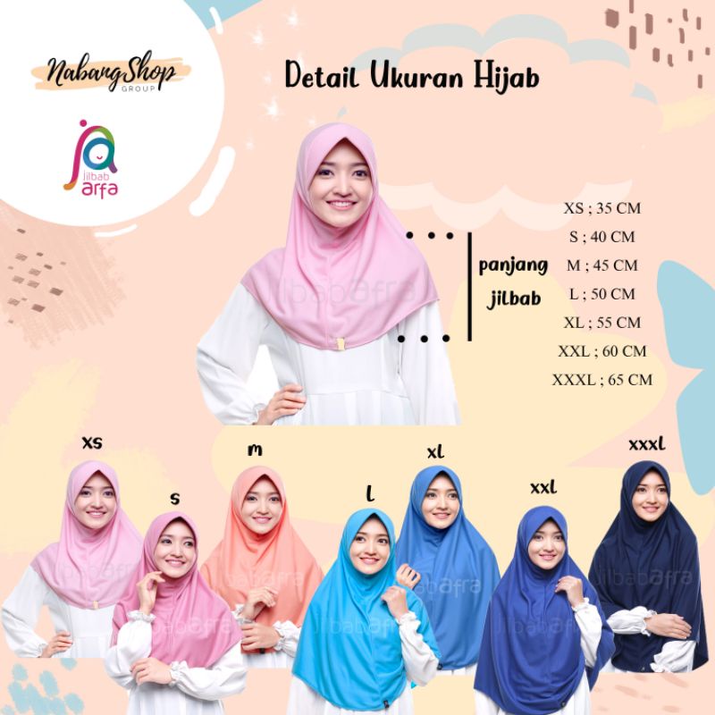 Bergo Instan Kaos Beria ORI Jilbab Afra Arfa [size L]-6