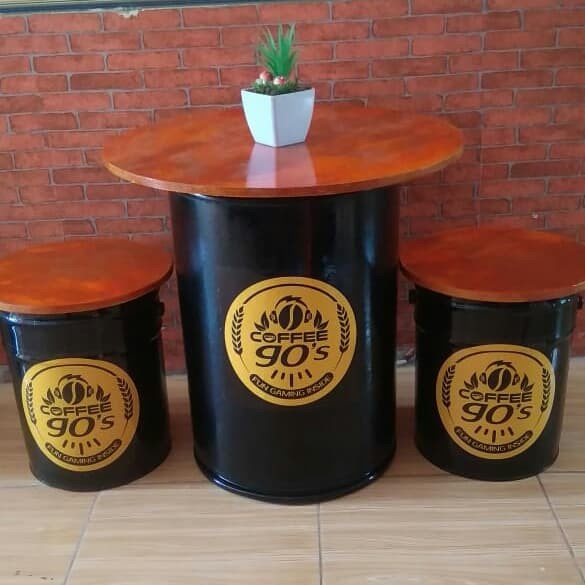 Kursi Kayu - Set Kursi Dudukan Kayu