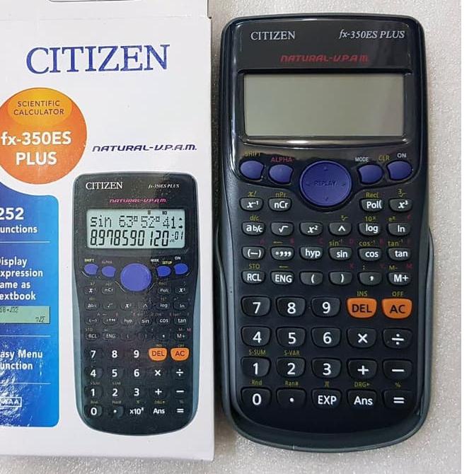 

Terlaris..Kalkulator Scientific Citizen FX-350ES PLUS Komplit 252 functions Calculator - AAA Battery