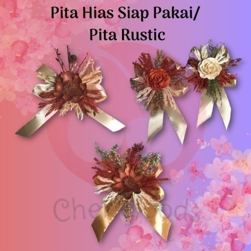 

Pita Rustic/Pita Hias Siap Pakai/ Pita vintage/Pita kado