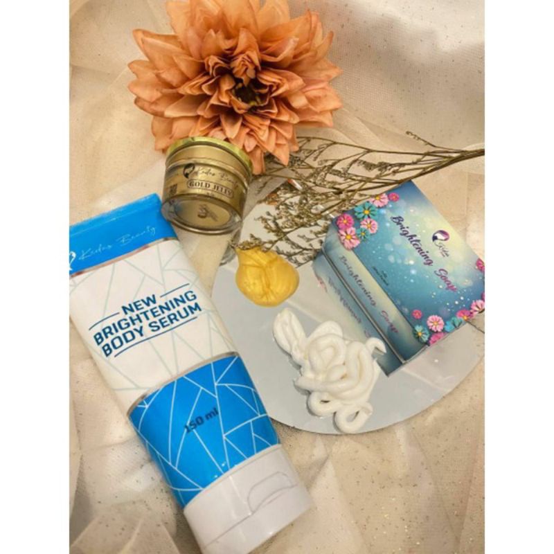 3 in 1 Paket Kedas Beauty Body Serum,Gold jelly,Sabun Bpom Original