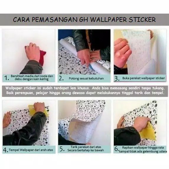 Wallpaper Sticker Dinding KODE GH043 Premium Size 45CM X 10M