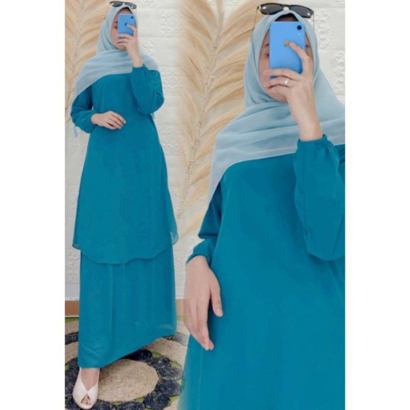 GAMIS MALAYSIA POLOS BUSUI DAN NON BUSUI / LD 100/110/120