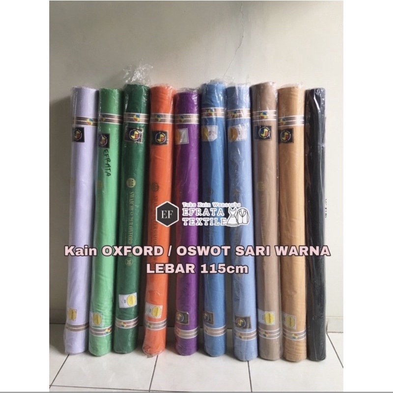 KAIN OXFORD / OSWOT SARI WARNA PER ROLL LEBAR 1,15M