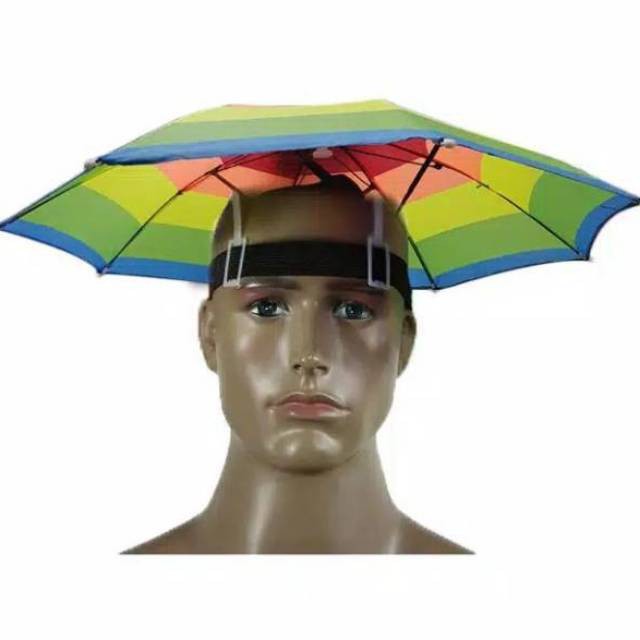 Topi Payung Umbrella Hat W655N8413 Multi-Color Grab Medan