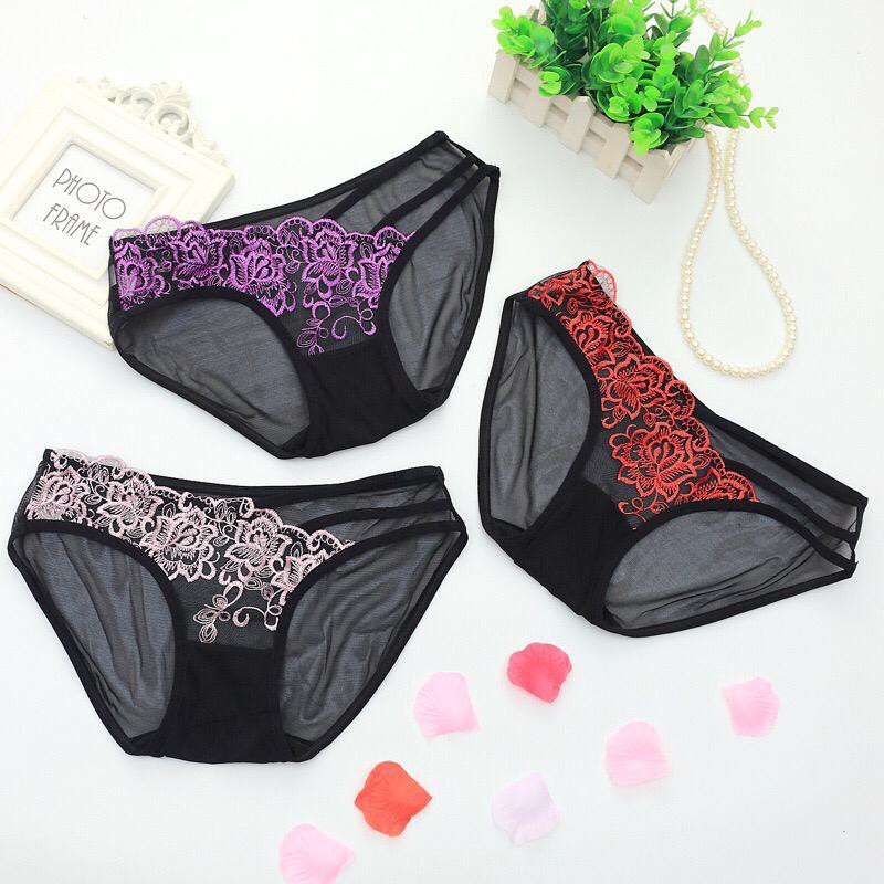 Ɛѵҽ Celana Dalam Wanita G-string Sexy Renda Motif Bunga Seamless 1060