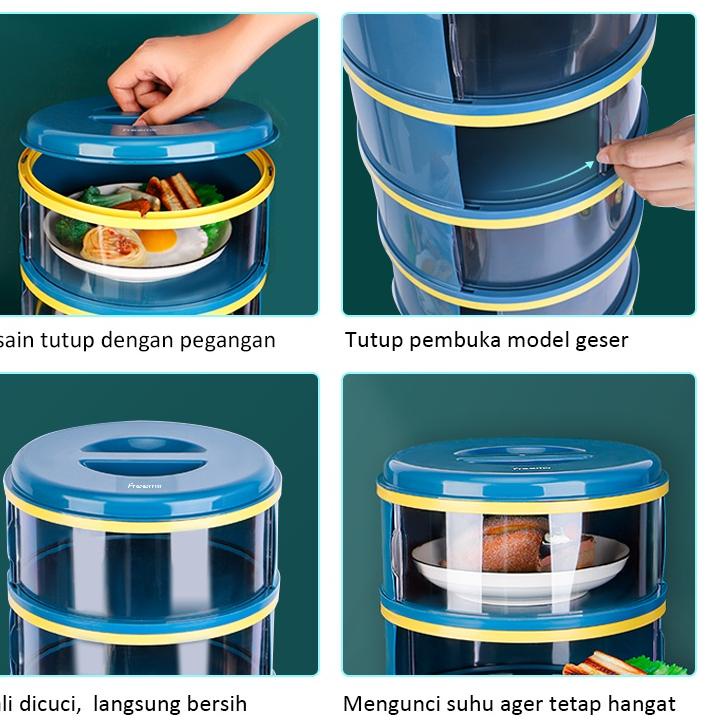TERBARU FREEMIR FOOD COVER PENUTUP PELINDUNG MAKANAN /TUDUNG SAJI BERTINGKAT 5 SUSUN / 3 SUSUN