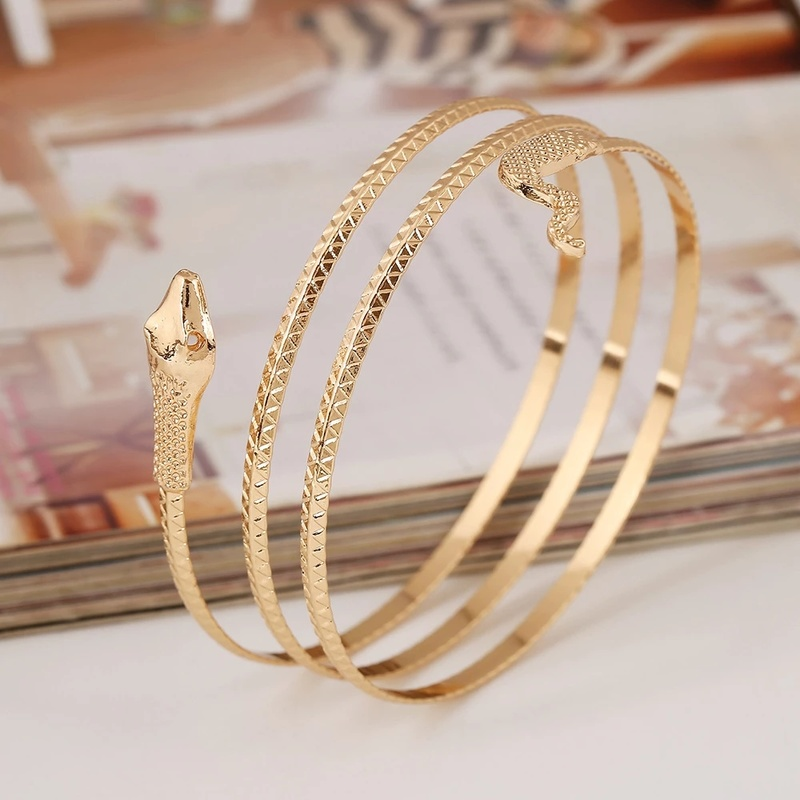 [Women Men Personalized Simple Snake Spiral Bangle Bracelets] [Girls Trendy  Cuff Bangle] [Jewellery Gifts for Girlfriend]