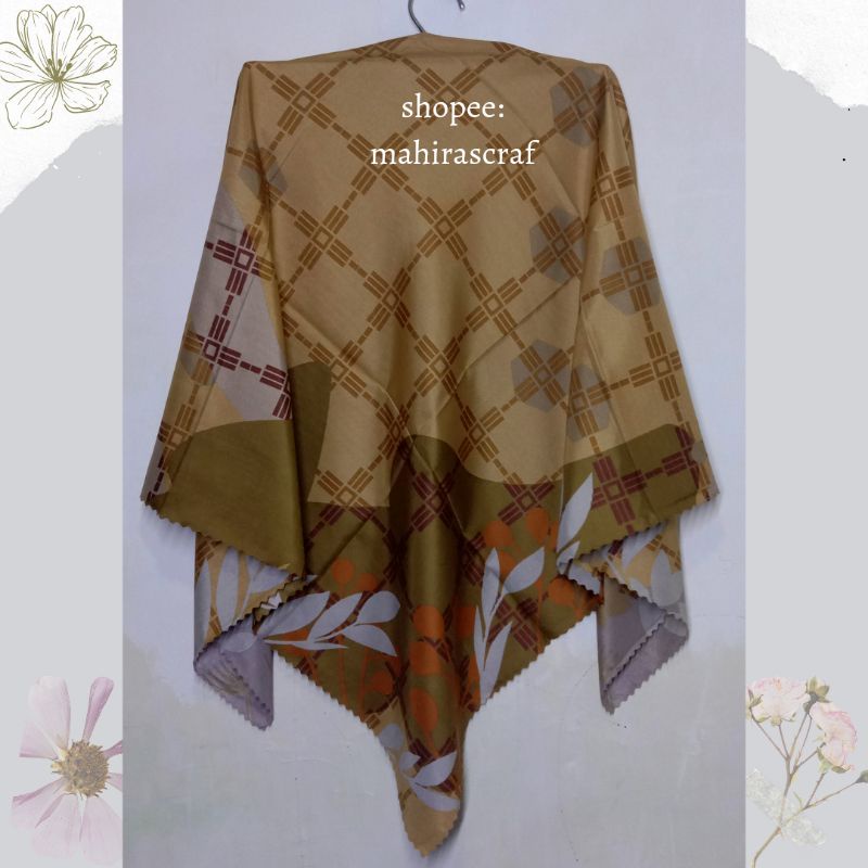 Jilbab Segi Empat Motif Laser Cut Azara-J6