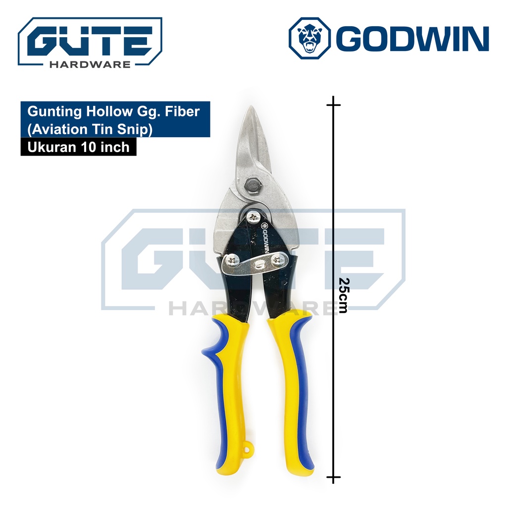 GUTE GODWIN Gunting Hollow Baja Ringan Aviation Tin Snips Gunting Holo