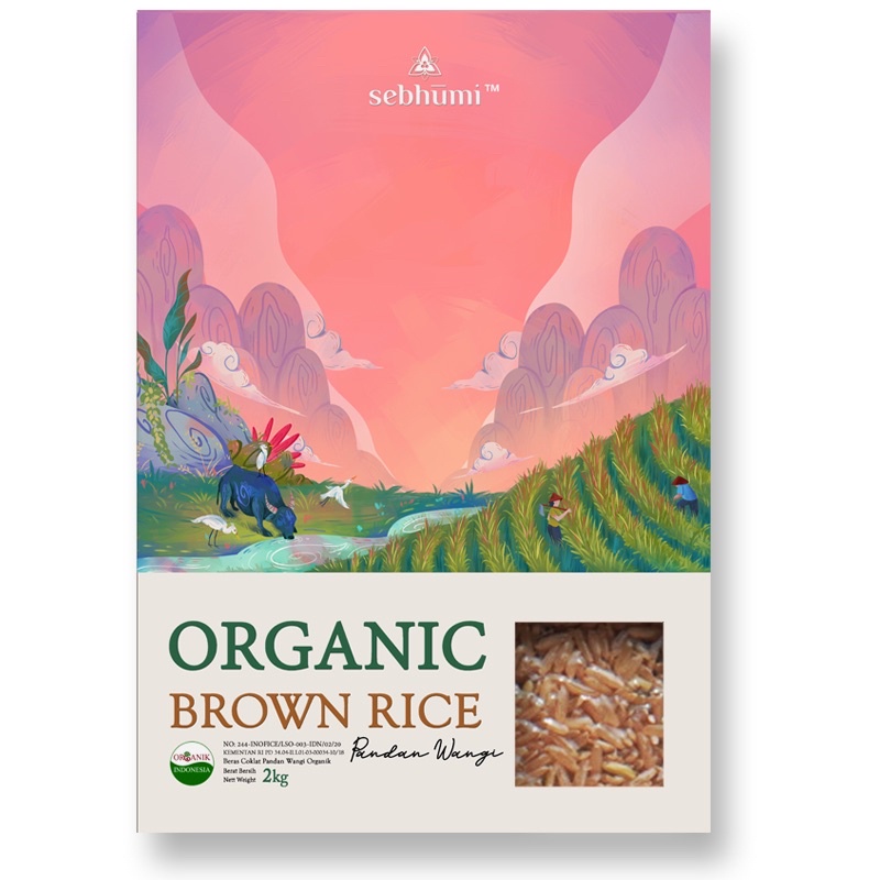 

Sebhumi Organic Brown Rice Pandan Wangi 2kg / Beras Coklat Organik Pandan Wangi 2kg