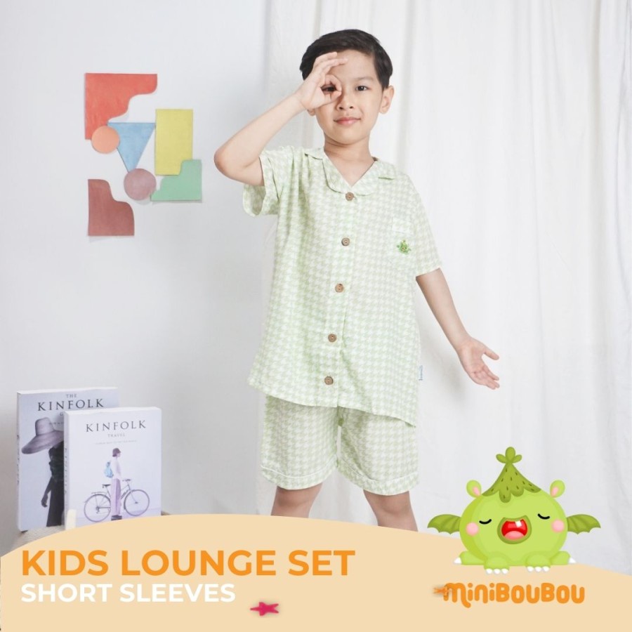 Arden Leon MINIBOUBOU Kids Lounge Set SHORT Setelan Anak / ArdenLeon Setelan Anak Pendek